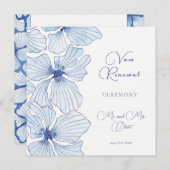 Elegante Blumen Vow Renewal Einladung (Vorne/Hinten)