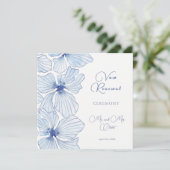 Elegante Blumen Vow Renewal Einladung (Stehend Vorderseite)