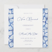 Elegante Blumen Vow Renewal Einladung (Rückseite)