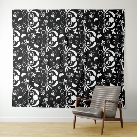 Elegante Blumen Wandteppich (Beispiel (Horizontal))