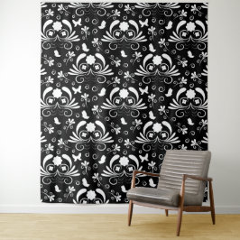 Elegante Blumen Wandteppich