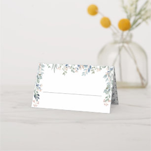 Elegante Blumen-Wildblumen-Hochzeit Platzkarte