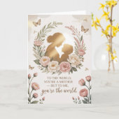 Elegante Blumen zum Muttertag Karte (Gelbe Blume)