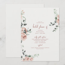 Elegante Blumen zur Frühlings-Hochzeitsdusche-Einl