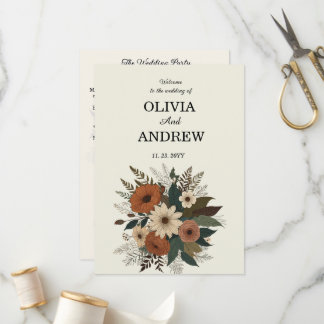 Elegante Blumenakzente und weiche Farbpalette flac Programm