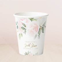 Elegante Blumenaquarell Gold Brautparty
