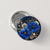 Elegante Blumenarchitektur Button (Vorne & Hinten)