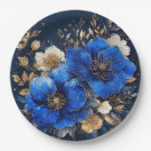 Elegante Blumenarchitektur Pappteller (Vorderseite)