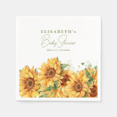 Elegante Blumenblumen Babydusche Serviette (Vorderseite)