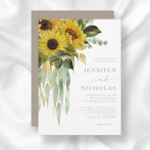 Elegante Blumenblumen Eukalyptus Wedding Einladung