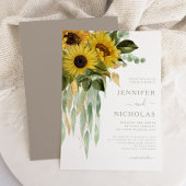 Elegante Blumenblumen Eukalyptus Wedding Einladung