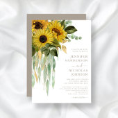 Elegante Blumenblumen Eukalyptus Wedding Einladung