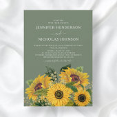 Elegante Blumenblumen Virtual Wedding Einladung
