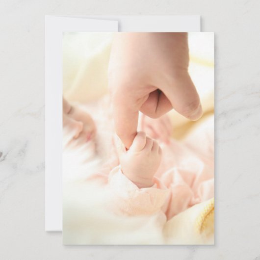 Elegante Blumenbriefe Kinderdusche Einladung - e (Rückseite)