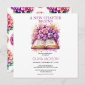 Elegante Blumenbücher Bridal Dusche Einladung (Vorne/Hinten)