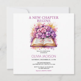 Elegante Blumenbücher Bridal Dusche Einladung