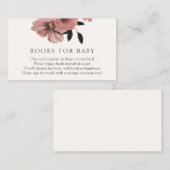 Elegante Blumenbücher für Babystichkarten Begleitkarte (Vorne/Hinten)