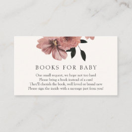 Elegante Blumenbücher für Babystichkarten Begleitkarte