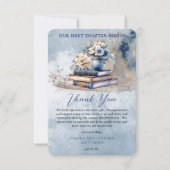 Elegante Blumenbücher unsere nächste Kapitel Kinde Dankeskarte (Vorderseite)