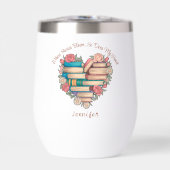 Elegante Blumenbücher Wasserflasche (Vorderseite)