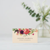 Elegante Blumenchampagne Visitenkarte (Stehend Vorderseite)