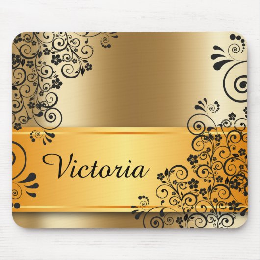 Elegante Blumendekoration Mousepad (Vorne)