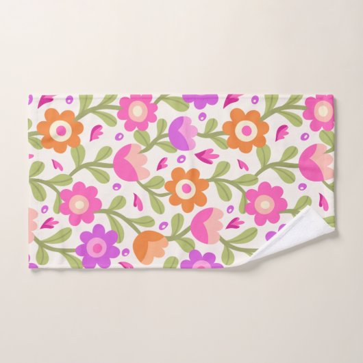 Elegante Blumendesigns - schön und individuell anp Badhandtuch Set (Handtuch)