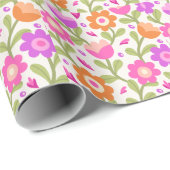 Elegante Blumendesigns - schön und individuell anp Geschenkpapier (Rolleneckpunkt)