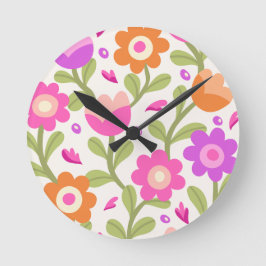 Elegante Blumendesigns - schön und individuell anp Runde Wanduhr
