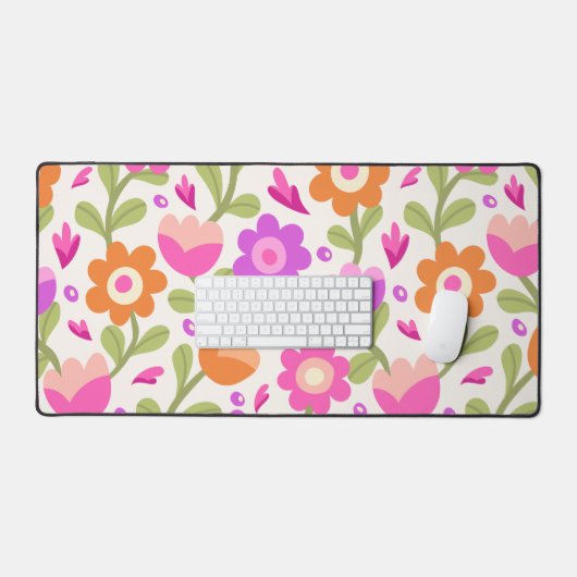 Elegante Blumendesigns - schön und individuell anp Schreibtischunterlage (Tastatur & Maus)