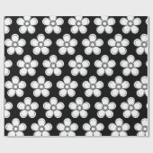 Elegante Blumendrucke | Botanisches Design Geschenkpapier (Flach)