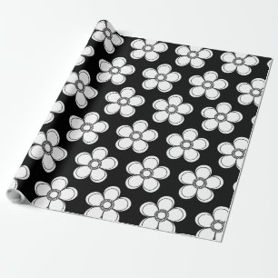 Elegante Blumendrucke   Botanisches Design Geschenkpapier