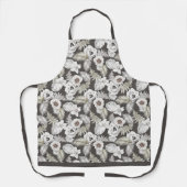Elegante Blumendrucke Schürze (Vorderseite)