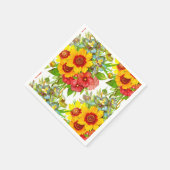 Elegante Blumendrucke Serviette (Ecke)