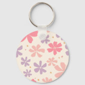 Elegante Blumendruckerei Botanische Kunst für die  Schlüsselanhänger (Rückseite)