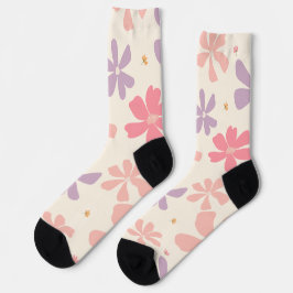 Elegante Blumendruckerei Botanische Kunst für die Socken