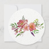 Elegante Blumendusche Einladung (Rückseite)