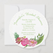 Elegante Blumendusche Einladung (Vorderseite)