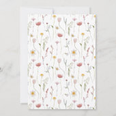 Elegante Blumendusche Einladung (Rückseite)