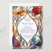 Elegante Blumendusche Einladung (Vorne/Hinten)