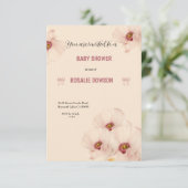 Elegante Blumendusche Einladung (Stehend Vorderseite)