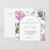 Elegante Blumendusche Einladung (Vorne/Hinten)