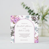 Elegante Blumendusche Einladung (Stehend Vorderseite)