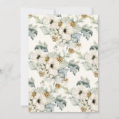 Elegante Blumendusche Einladung (Rückseite)