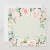 Elegante Blumendusche Einladung (Rückseite)