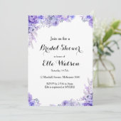 Elegante Blumendusche Einladung (Stehend Vorderseite)