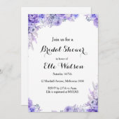 Elegante Blumendusche Einladung (Vorne/Hinten)