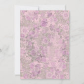 Elegante Blumendusche Einladung (Rückseite)