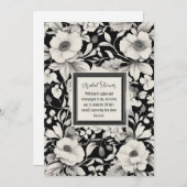 Elegante Blumendusche Einladung (Vorne/Hinten)