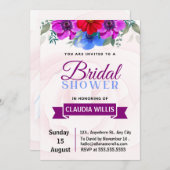 elegante Blumendusche Einladung (Vorne/Hinten)